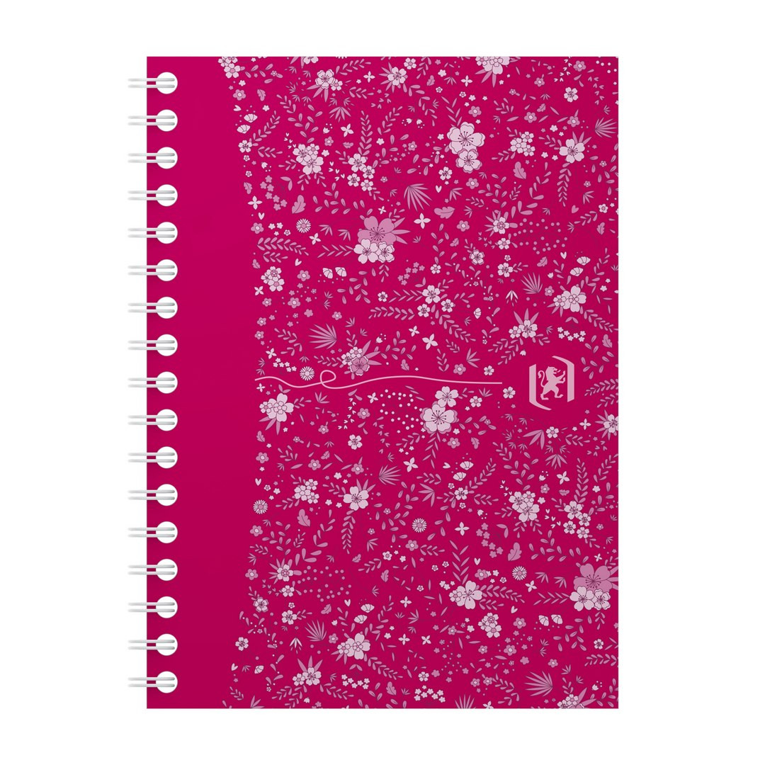 Kołonotatnik A6/50 Oxford Floral kratka 90g 2 spirale