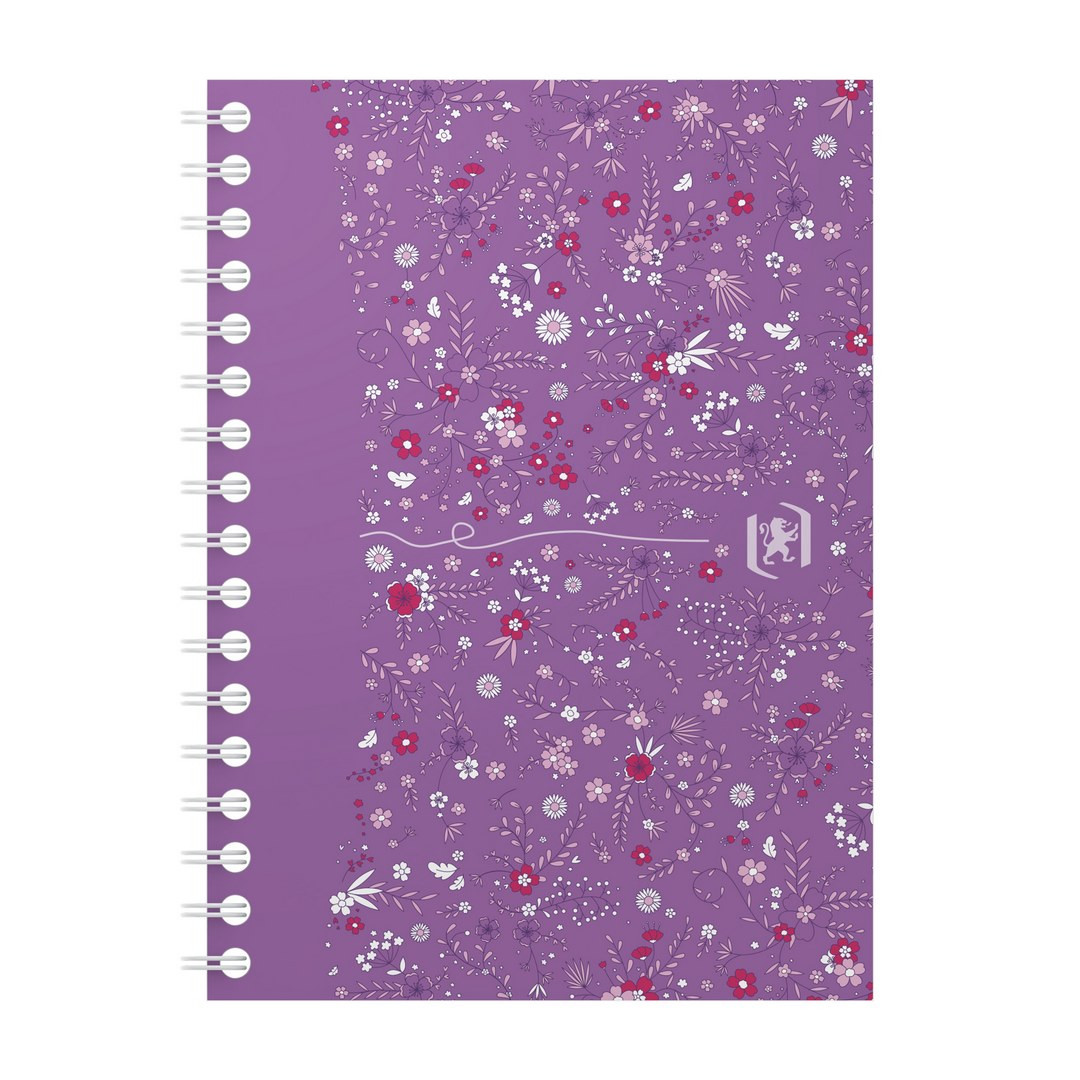 Kołonotatnik A6/50 Oxford Floral kratka 90g 2 spirale