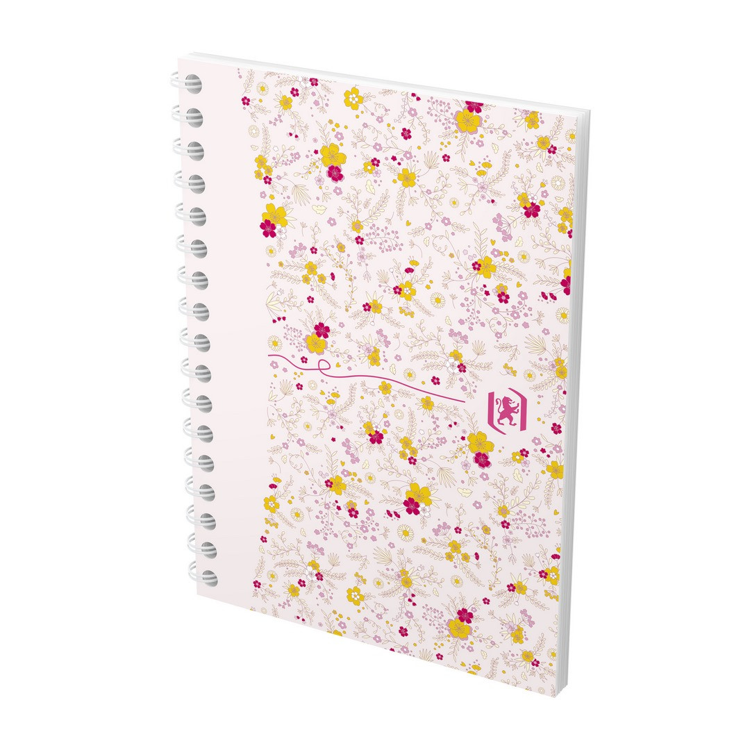 Kołonotatnik A6/50 Oxford Floral kratka 90g 2 spirale