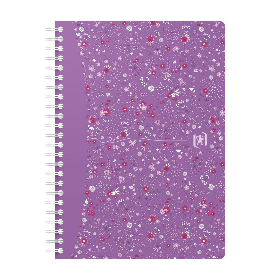 Kołonotatnik w kratkę A5/60 Oxford Floral 90g 2 spirale