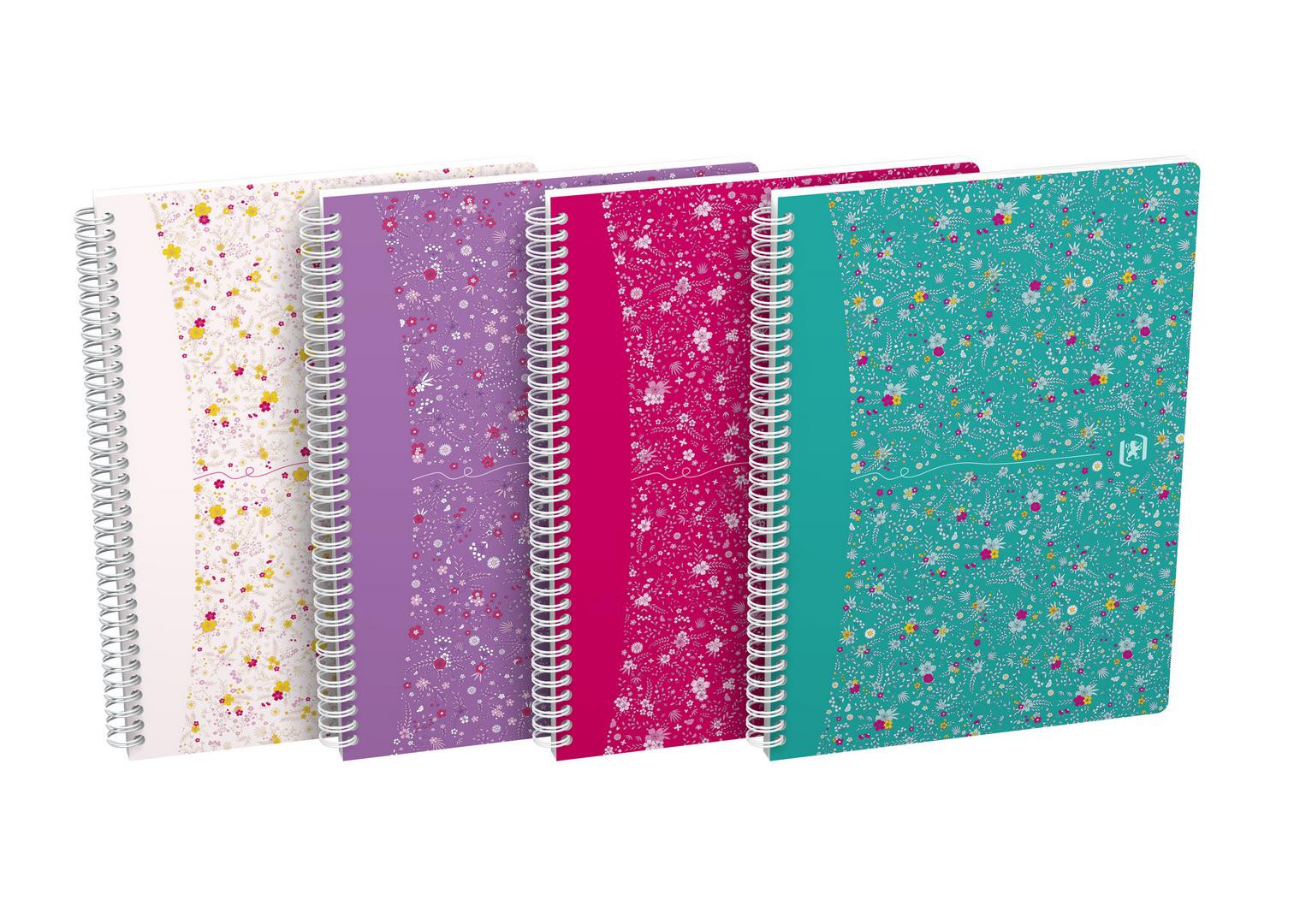 Brulion na spirali B5/60 kratka Oxford Floral mix wzorów