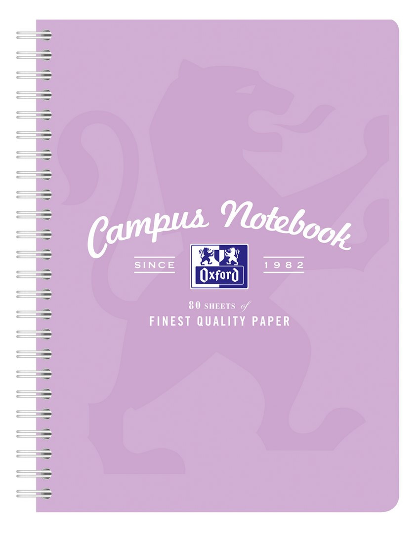 Kołozeszyt  B5+/80 kratka Oxford Campus Pastel