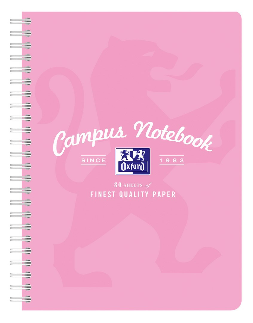 Kołozeszyt  B5+/80 kratka Oxford Campus Pastel