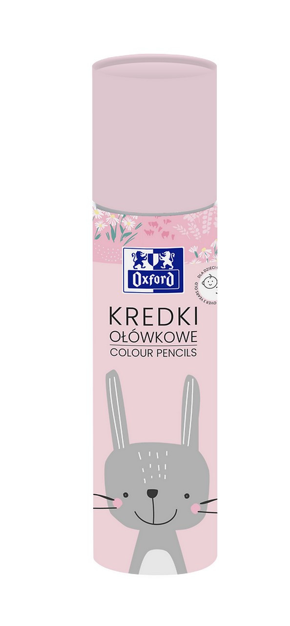 Kredki ołówkowe w tubie Oxford Kids 12 kolorów