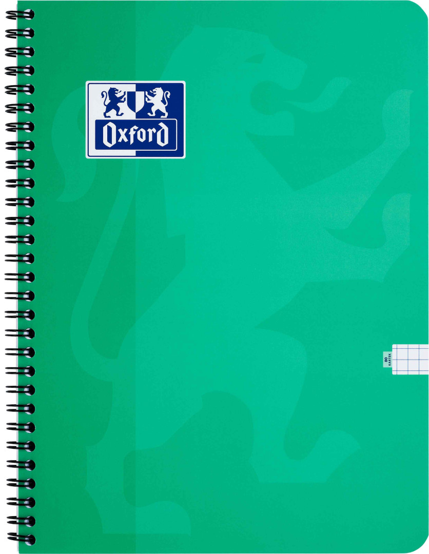Kołozeszyt B5/80k  kratka 90g 2 spirale Oxford Essentials