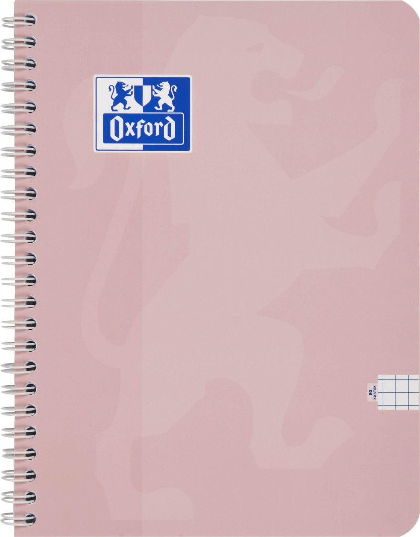 Kołozeszyt Oxford Touch Pastel A4/80k kratka 2 spirale 90g