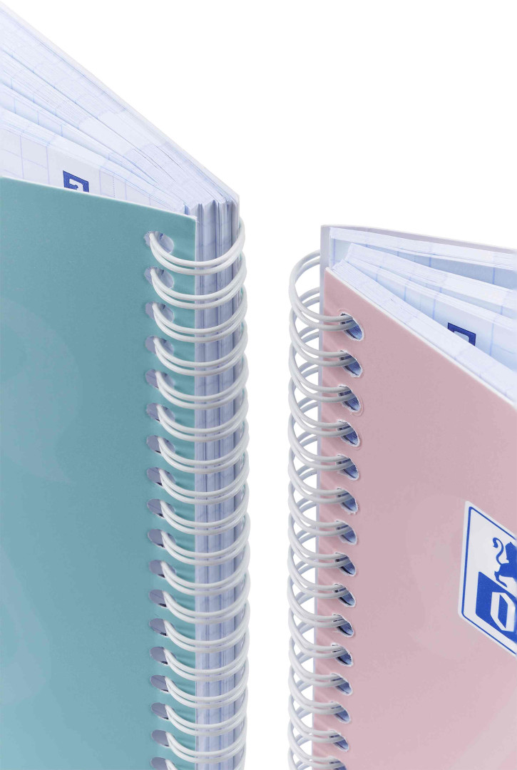 Kołozeszyt Oxford Touch Pastel A4/80k kratka 2 spirale 90g