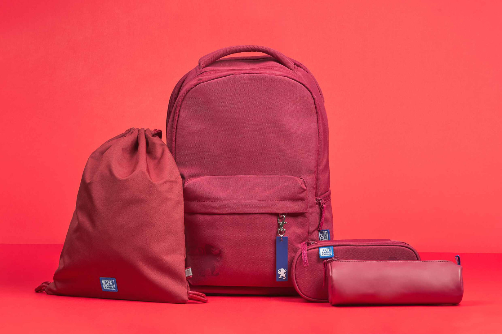 Plecak szkolny Oxford żurawinowy