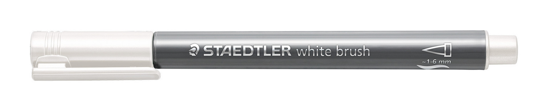 Flamaster pędzelkowy Metallic brush do Bullet Jounal Staedtler biały