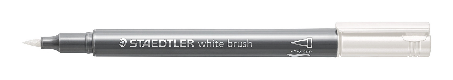 Flamaster pędzelkowy Metallic brush do Bullet Jounal Staedtler biały