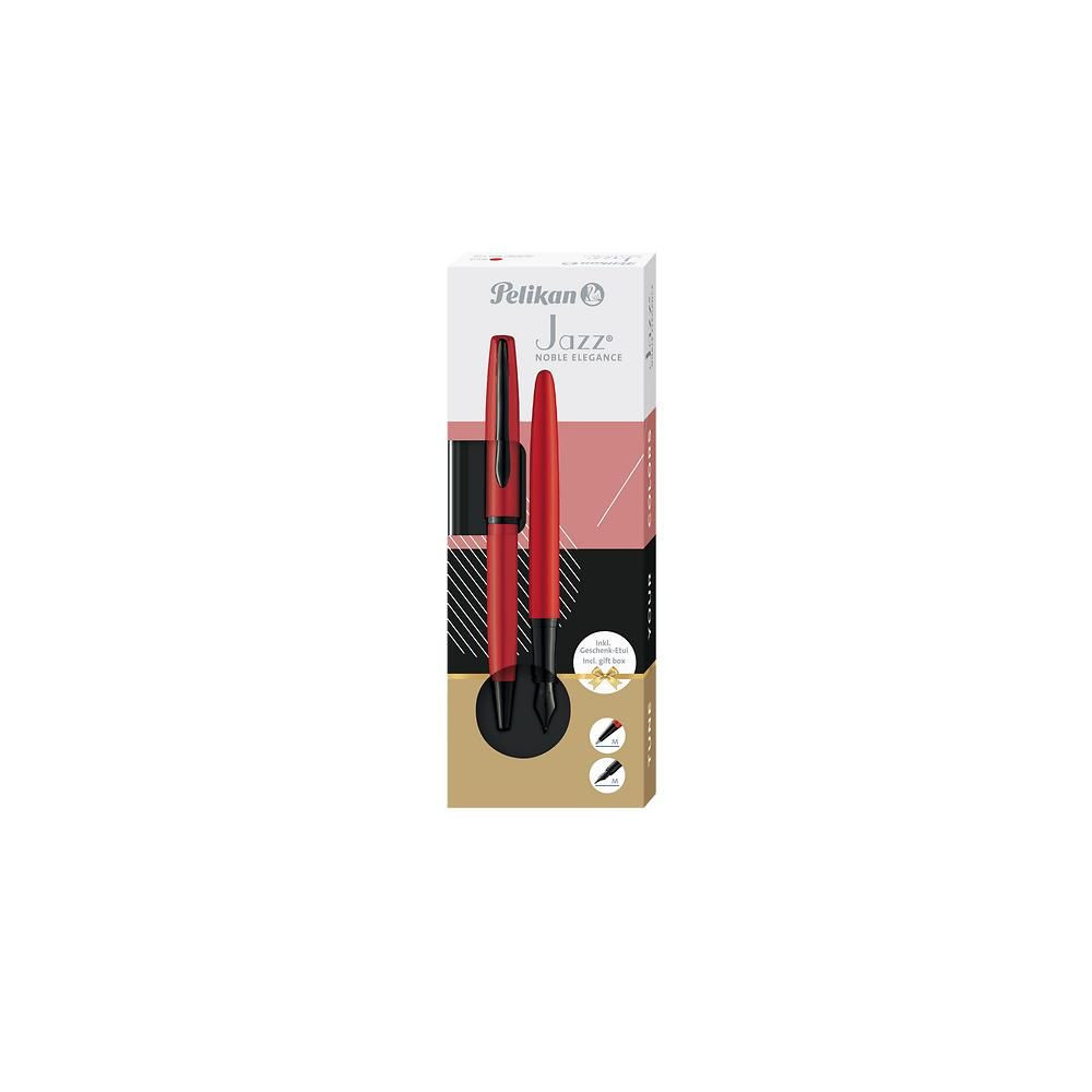 Pióro + długopis JAZZ Noble Elegance Red etui  Pelikan / 400198410 Hamelin