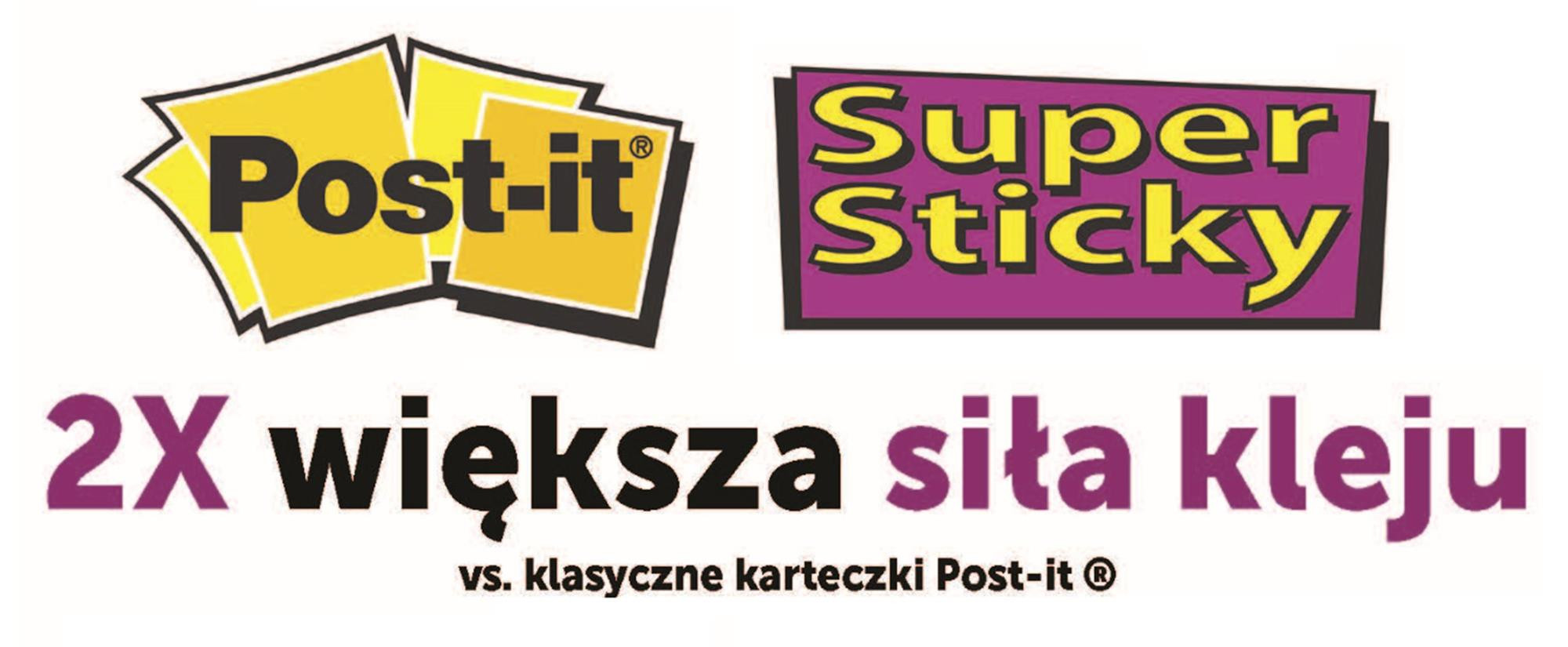Karteczki samoprzylepne Post-it® Super Sticky, 4x45 kolorowych karteczek