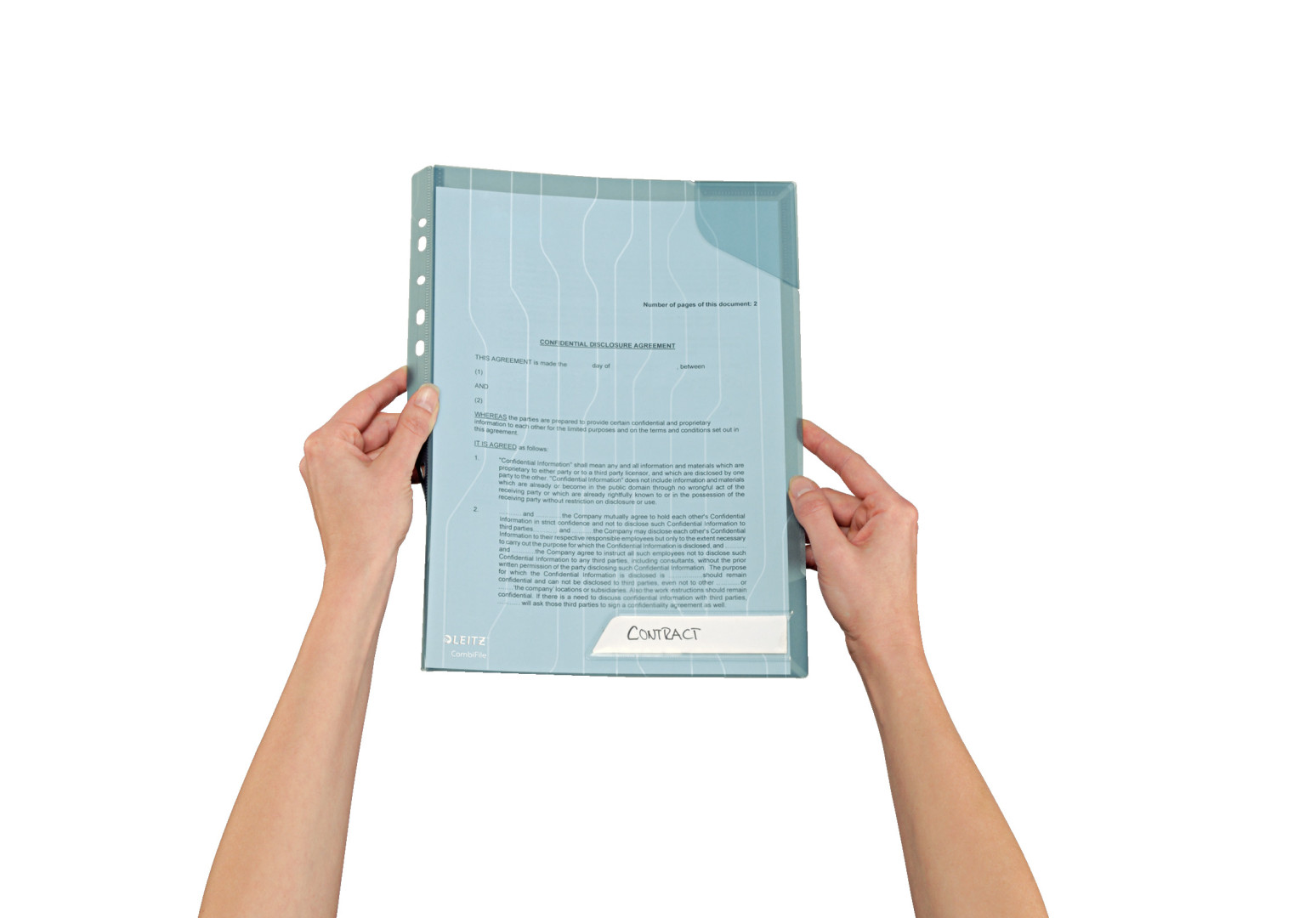 Folder ofertowy usztywniony Leitz CombiFile A4/3szt niebieski 200mic