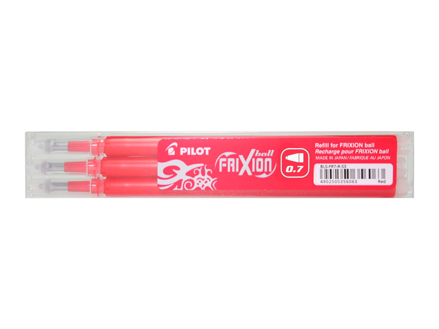 Wkład do pióra kulkowego Frixion Ball 0,7 mm. czerwony (3 szt.) Pilot