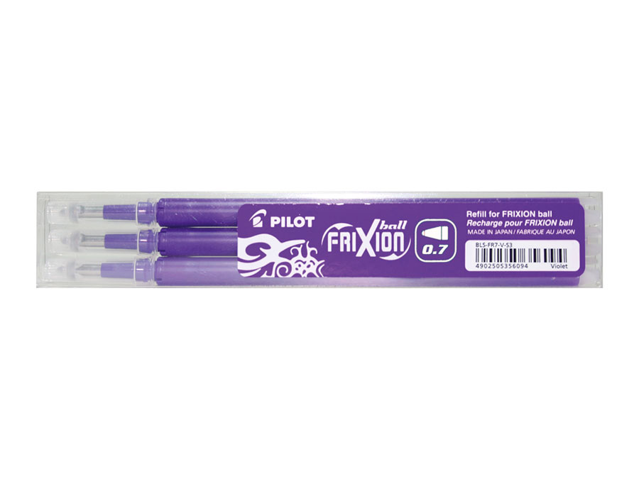 Wkład do pióra kulkowego Frixion Ball 0,7 mm. fioletowy (3 szt.) Pilot