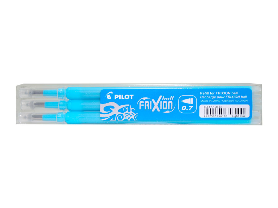 Wkład do pióra kulkowego Frixion Ball 0,7 mm. jasnoniebieski (3 szt.) Pilot