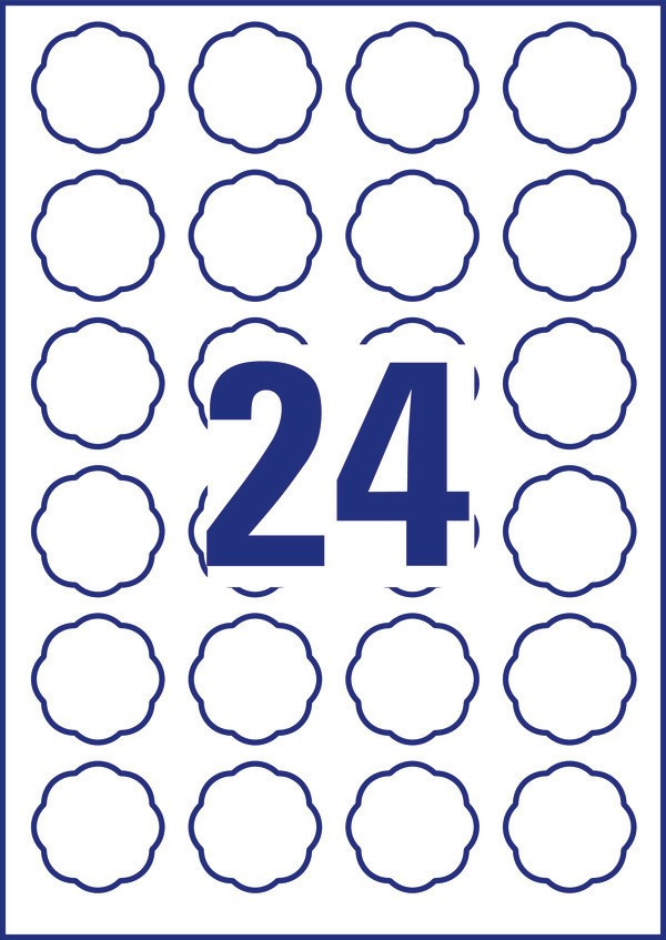 Etykiety na przetwory i słoiki usuwalne Avery 40,8x40,3 mm 10 arkuszy 5084