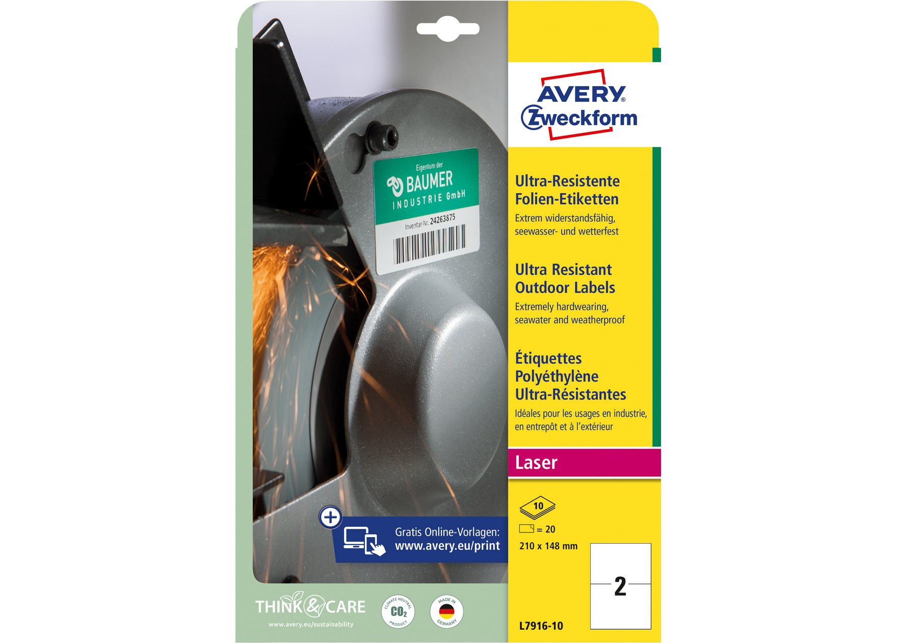 Etykiety polietylenowe ultra resistant 210x148 mm