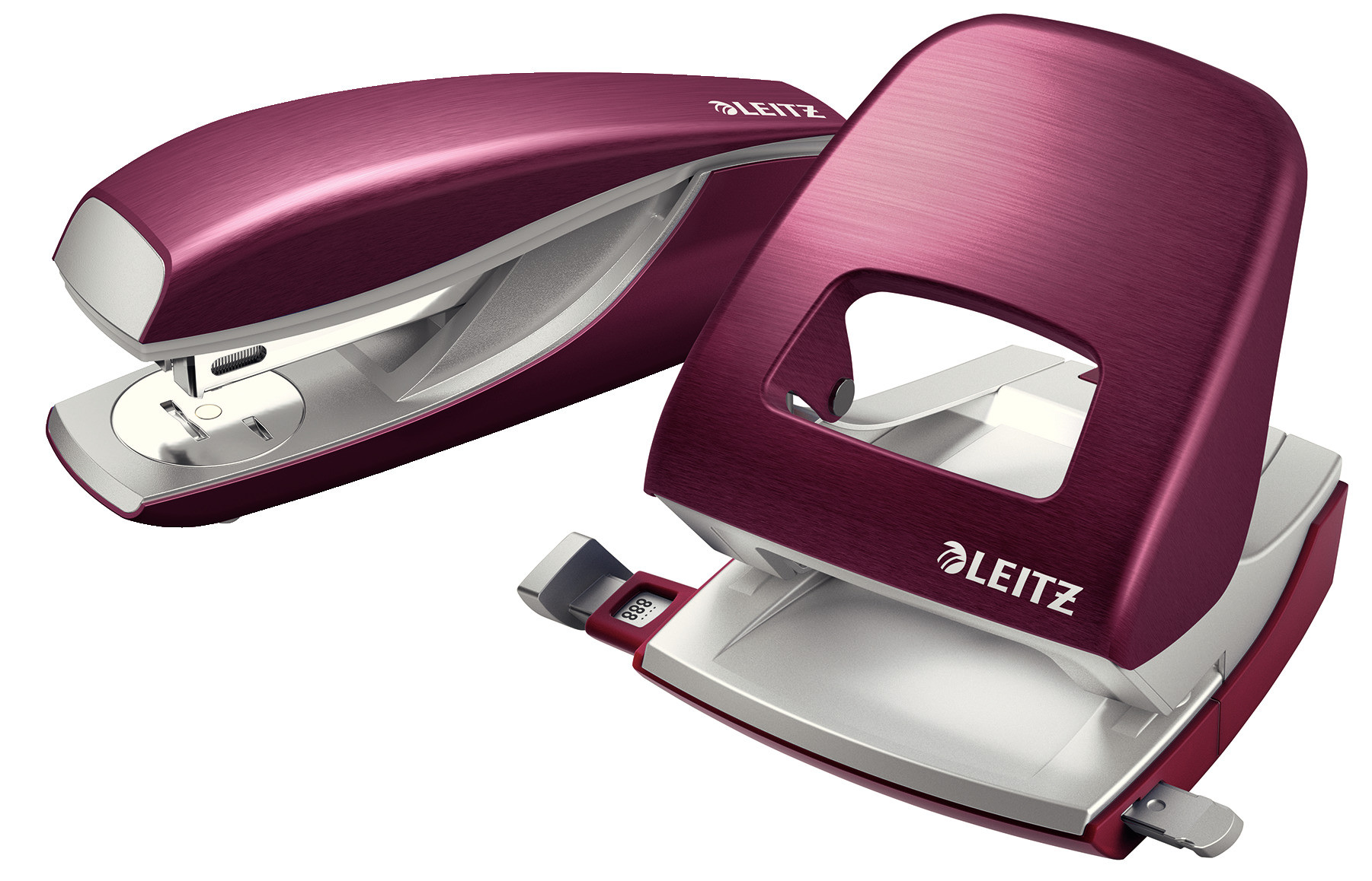 Dziurkacz Leitz New NeXXt Style 5006 metalowy rubinowy (30k.)