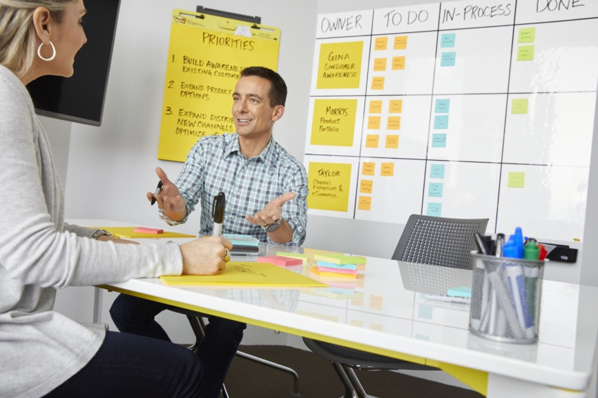 Blok na flipchart Post-it samoprzylepny gładki 25k