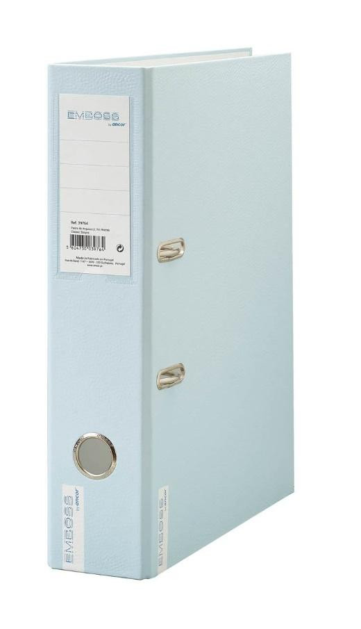 Segregator A4 2-ringowy z dźwignią 8cm Blue Emboss Ev-Corp