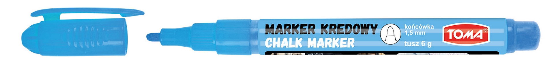 Marker kredowy 1,5mm Toma TO-293 niebieski