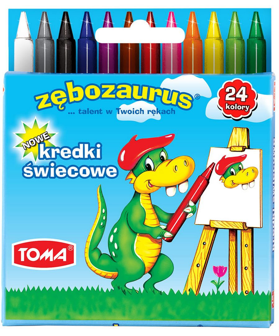 Kredki świecowe Toma Zębozaurus TO-558 24kol.