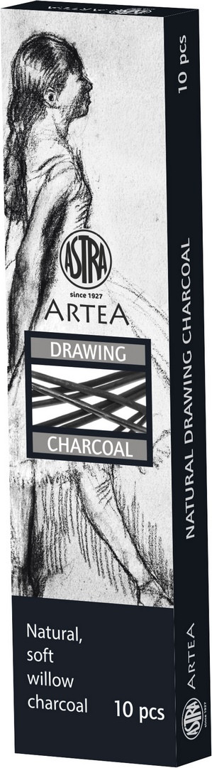 Węgiel naturalny rysunkowy Astra Artea 3-6mm 10 sztuk