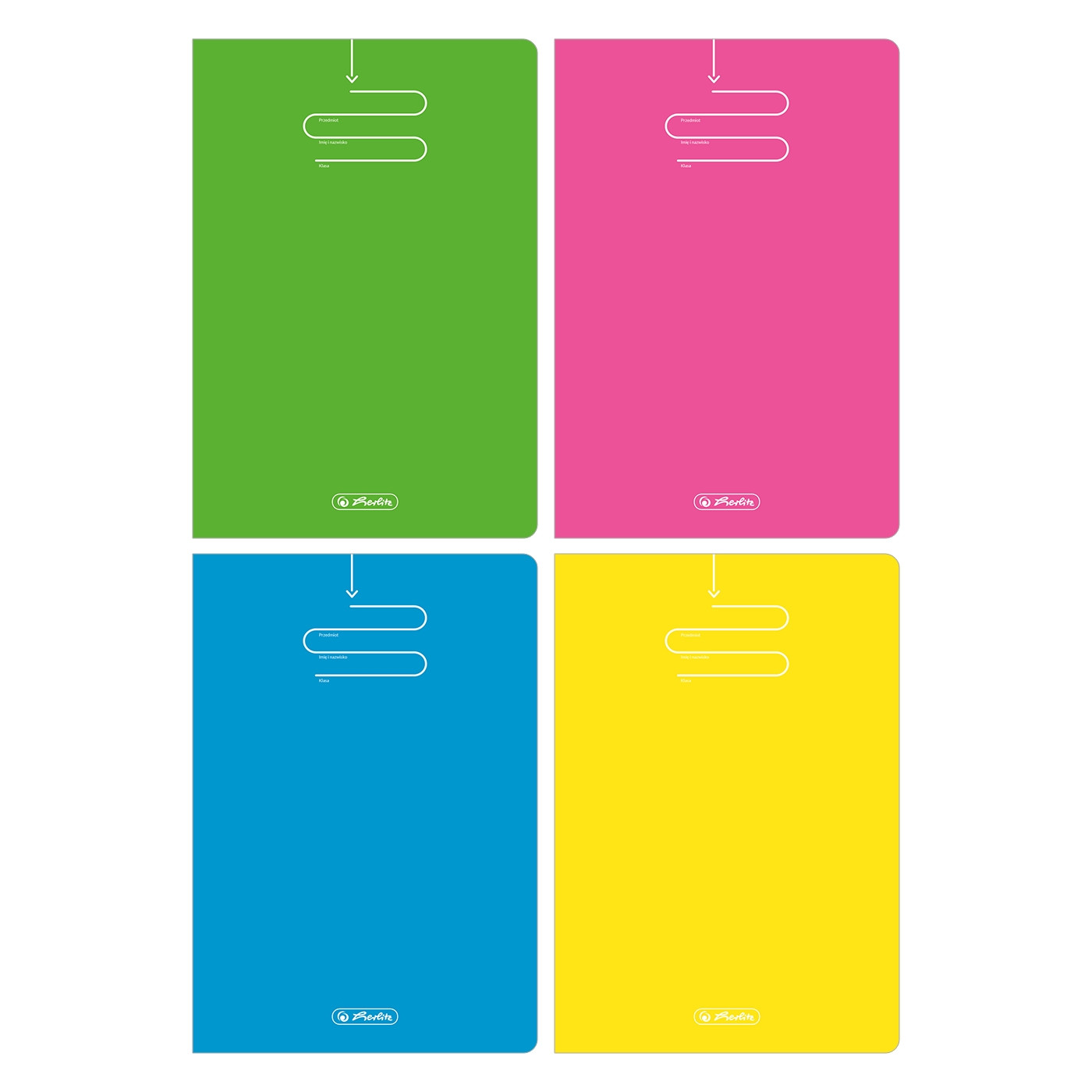 Brulion A4/96k. kratka klejony opr. półtwarda Color blocking 9583899 Herlitz
