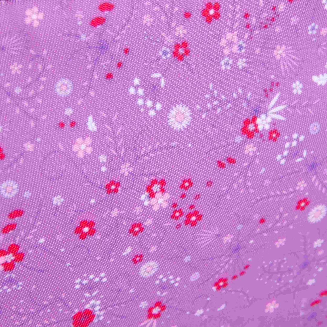Piórnik saszetka podwójna Oxford Floral ciemnofioletowa 400159627