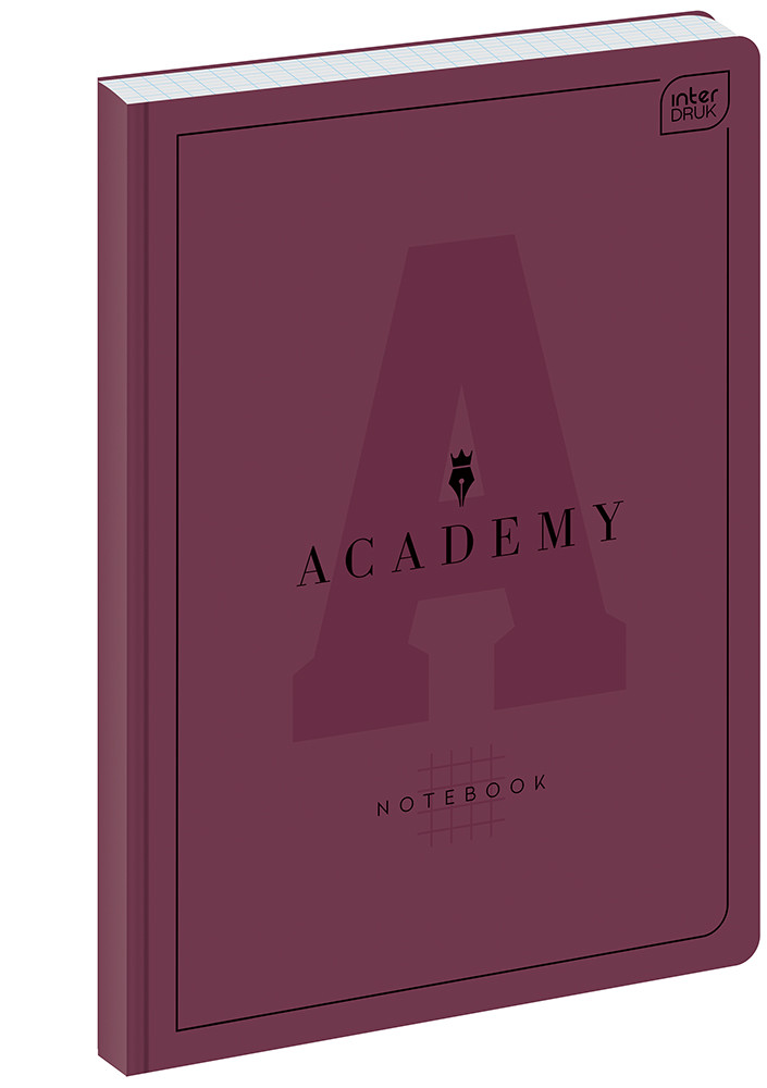 Brulion w kratkę A5, Academy, 96 kartek, Interdruk