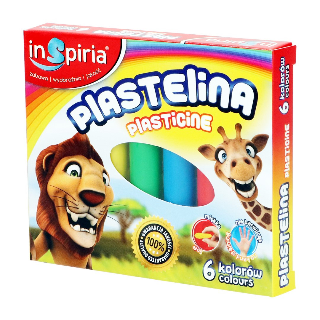Plastelina dla dzieci 6 kolorów Inspiria Schemat