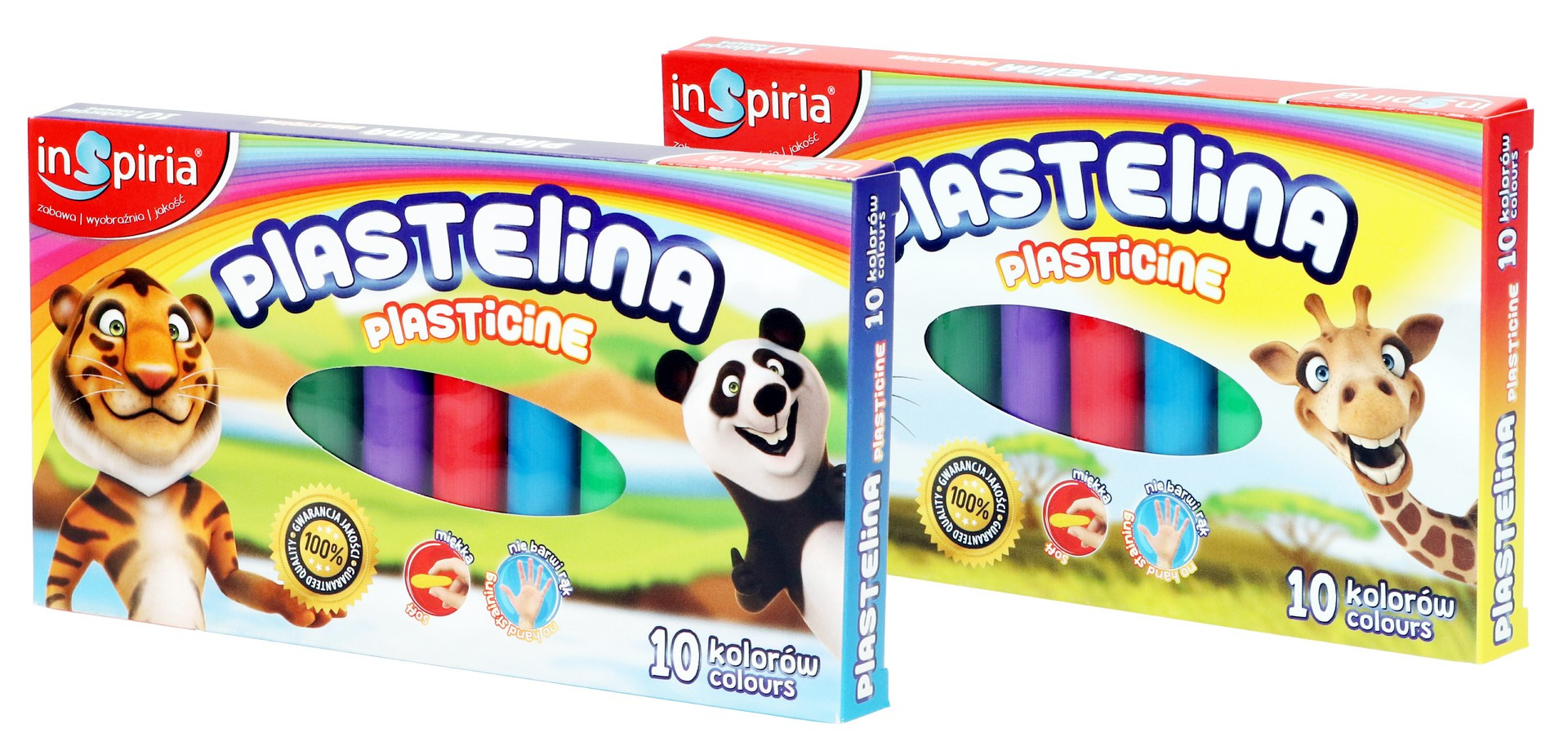 Plastelina dla dzieci 10 kolorów Inspiria Schemat