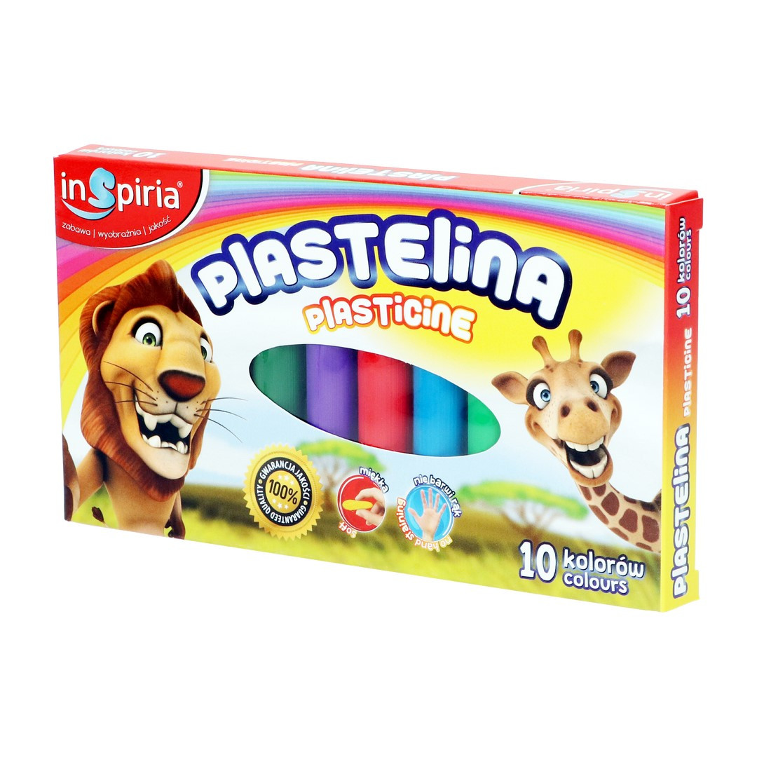 Plastelina dla dzieci 10 kolorów Inspiria Schemat