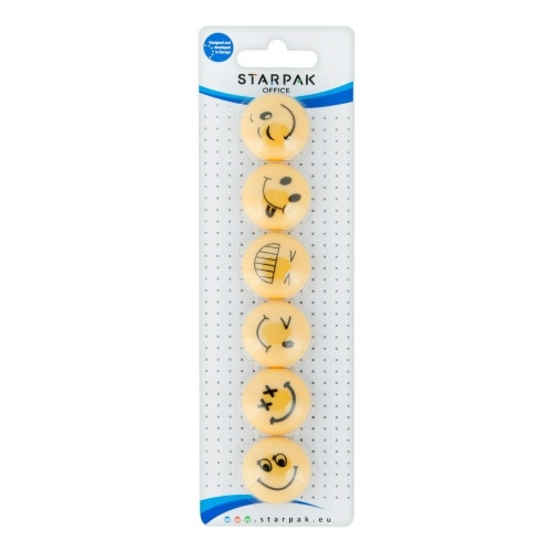 Magnes 30mm (6szt) kol mix Starpak