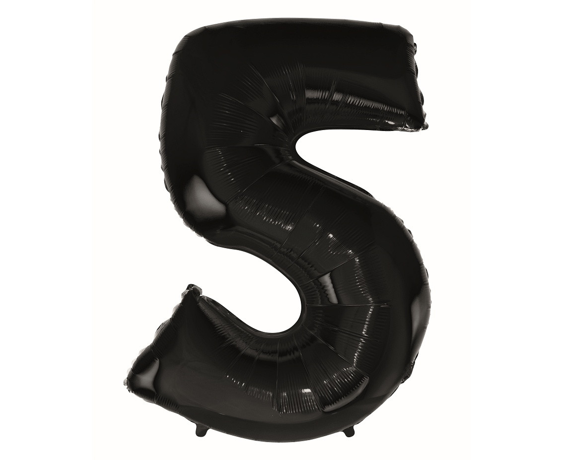 Balon foliowy B&C Cyfra 5 - czarna 92cm Godan