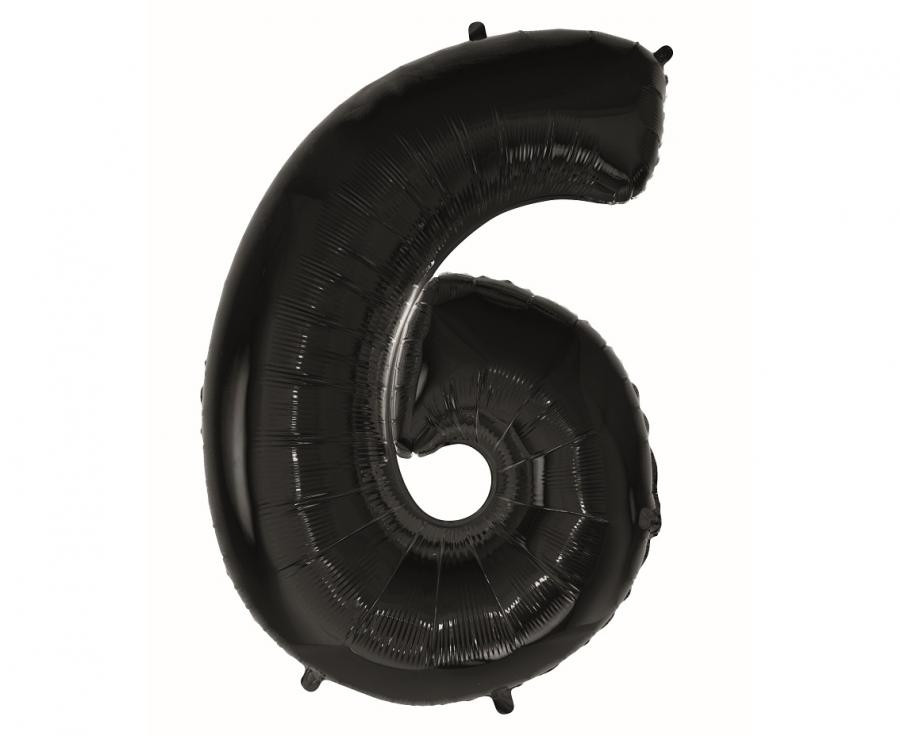 Balon foliowy B&C Cyfra 6 - czarna 92cm Godan