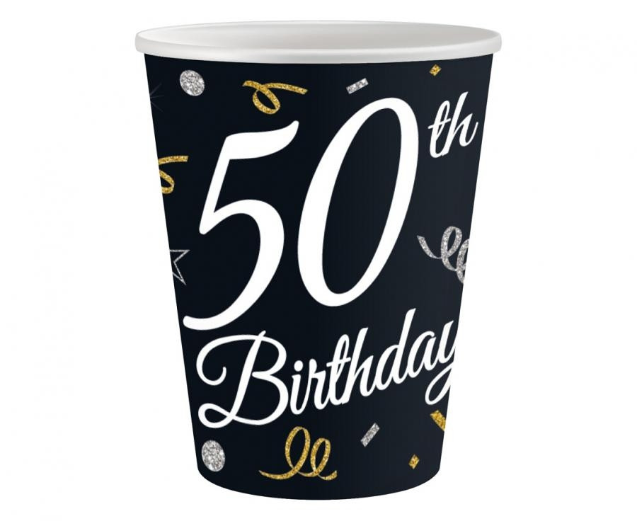 Kubeczki papierowe B&C 50 Birthday 6szt KP-50BD GoDan