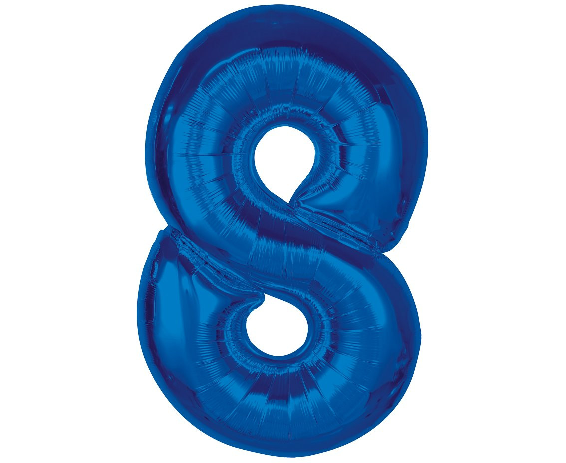 Balon foliowy Smart cyfra 8 niebieska 92cm AA CH-S9N8 GoDan