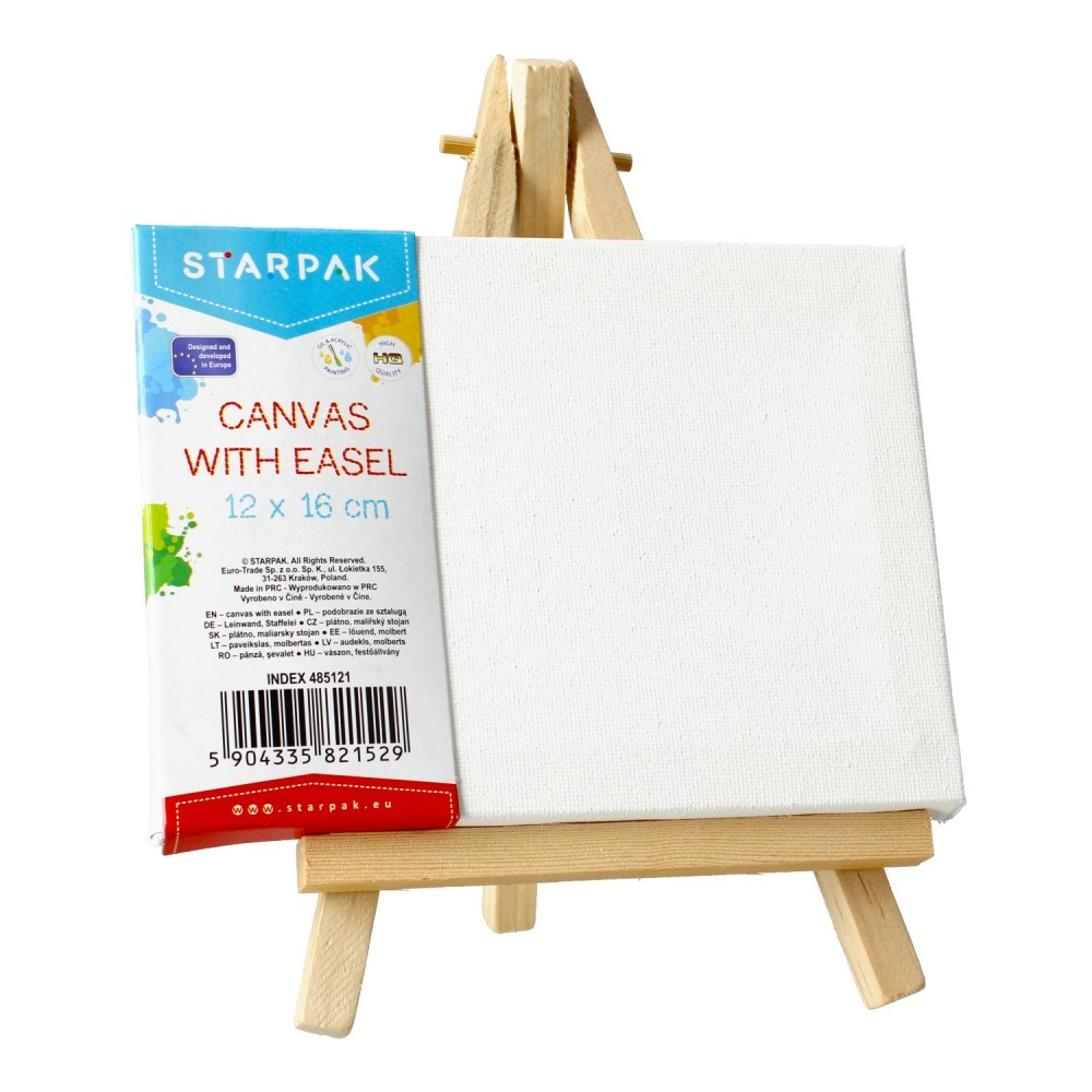 Podobrazie 12x16 + sztaluga Starpak