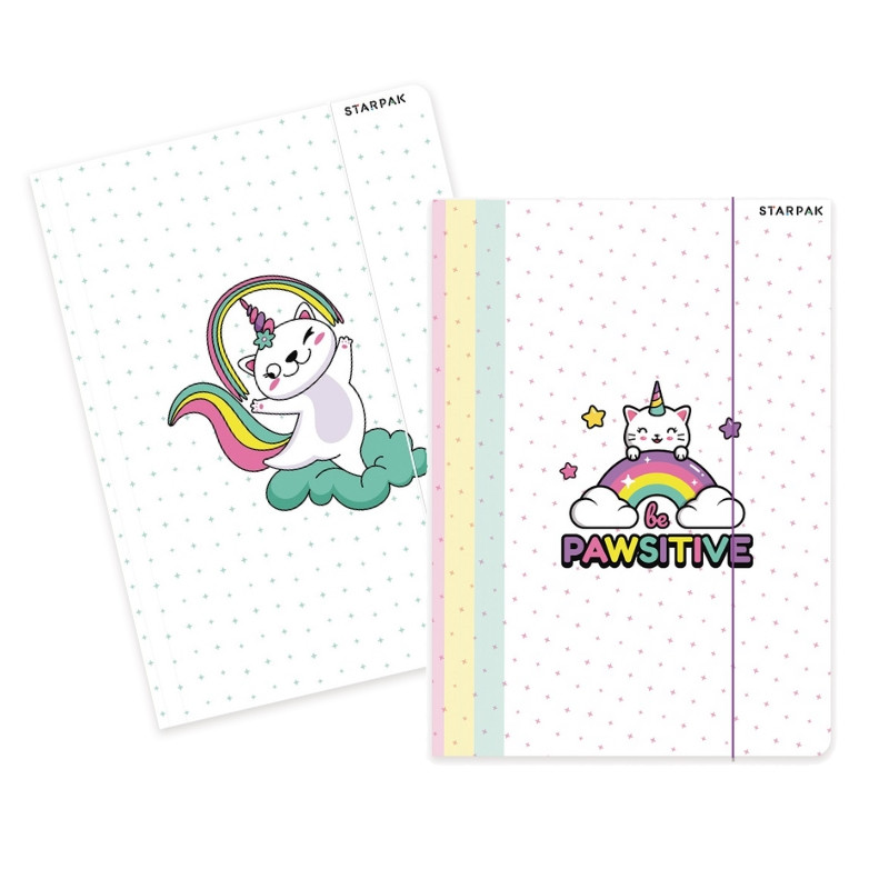 Teczka z gumką A4 papierowa Catcorn Starpak 512109