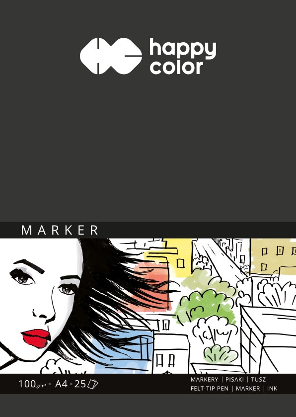 Blok do markerów Art A4 25 ark. 100g   HAPPY COLOR STAEDTLER HA 3710 2030-A25