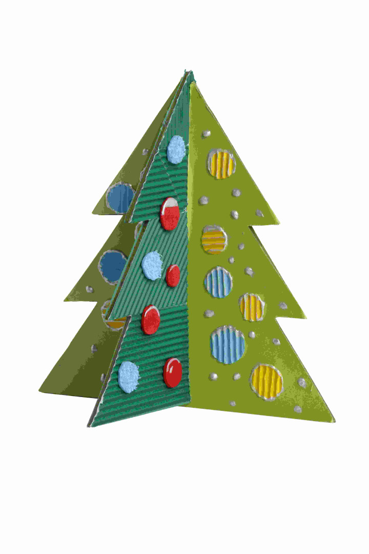Zestaw kształtów tekturowych 3D Christmas Tree 2szt. 18,13cm Happy Color HA 4513 1813-CT2