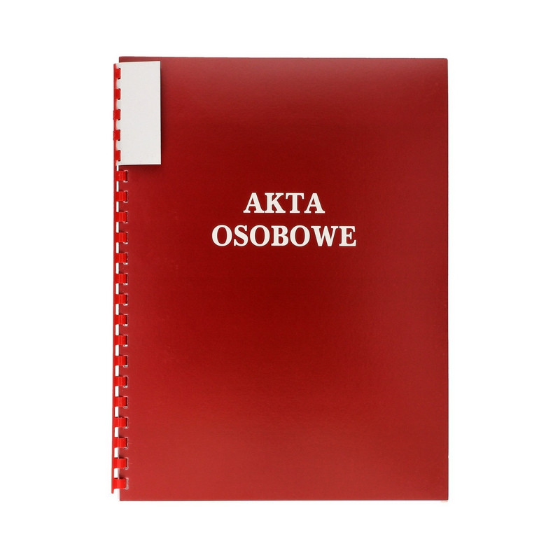 Teczka do akt osob. ABCD A4 Warta czerwona bind. zewnętrzna bez treści 1824-339-002