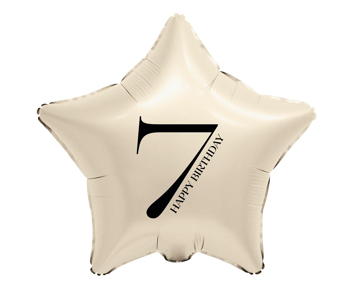 Balon foliowy 18" Gwiazda z cyfrą 7 kremowy FG-BGM7 GoDan