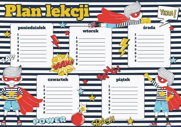 Plan lekcji A5 Superbohater Henry