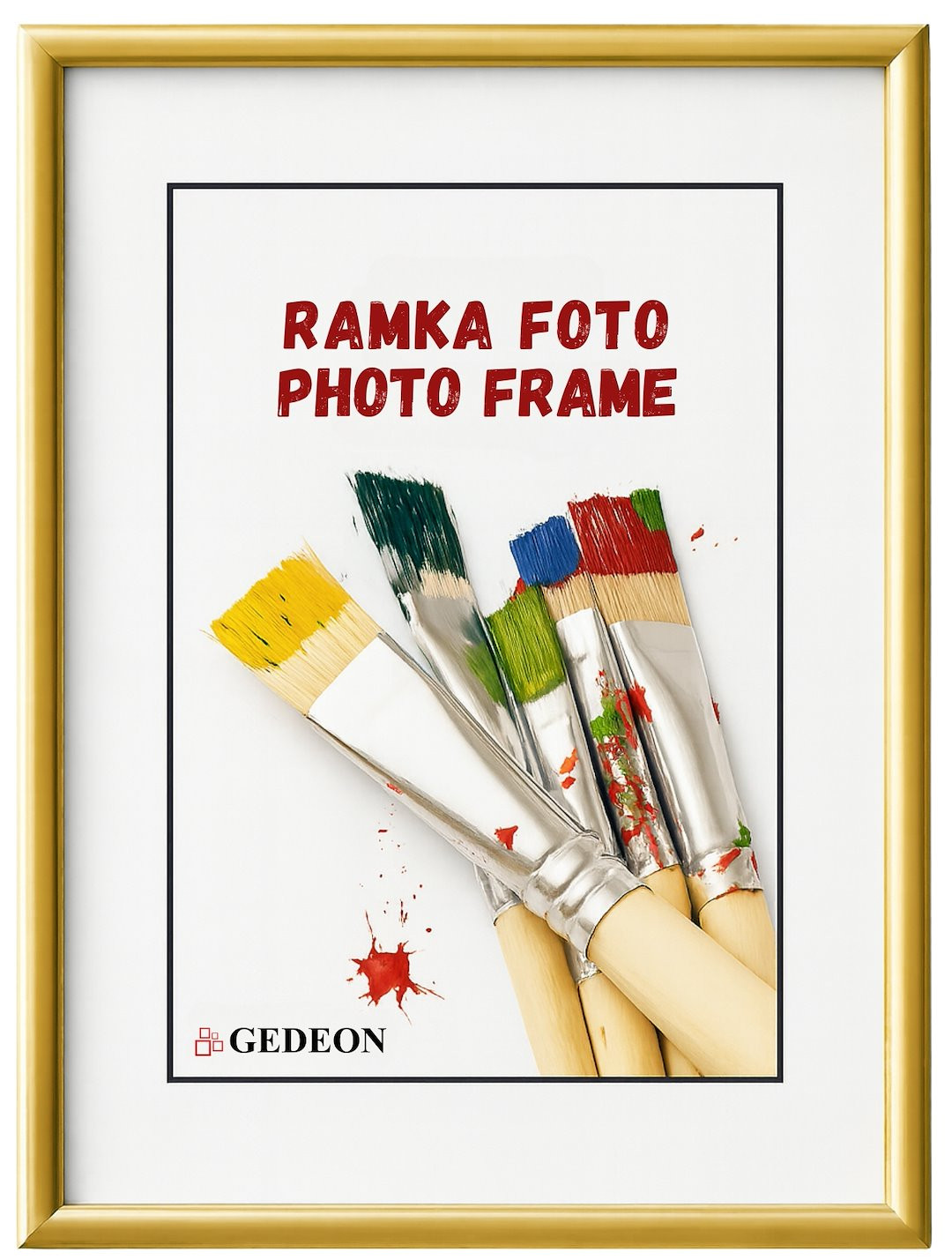 Ramka 21x29,7 plast.  szkło brązowa/niebieska/szara/czarna/czerwona/zielona/biała/gold/silver  BB2130 Gedeon