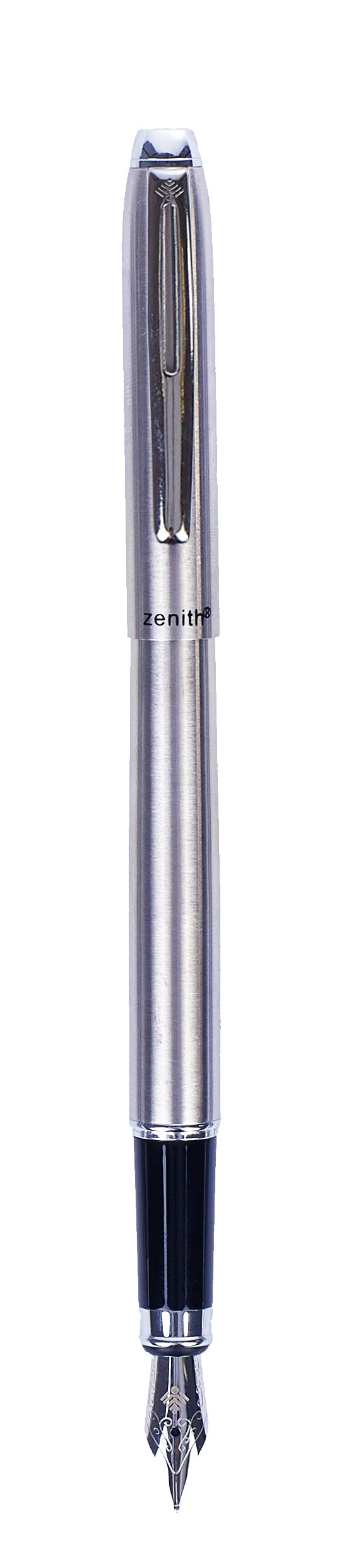 Komplet Zenith Silver w etui-pióro wieczne+długopis