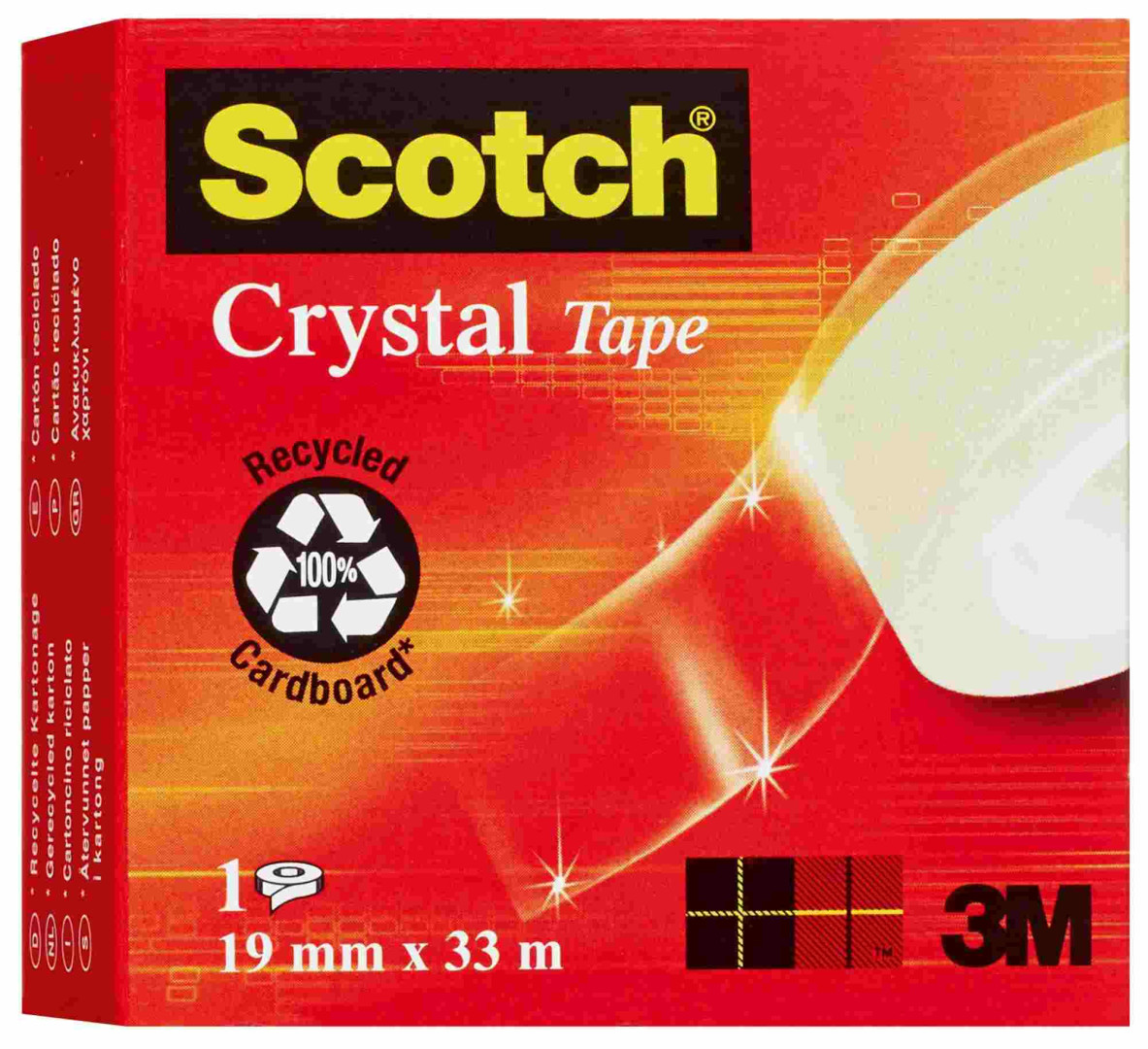 Taśma klejąca Scotch Crystal krystaliczna przezroczysta 19mmx33m