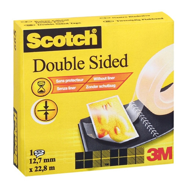Taśma klejąca samoprzylepna 3M Scotch 665 Dwustronna do papieru 12mm x 22,8 m